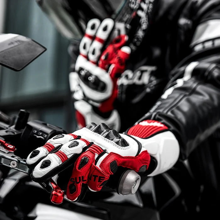 CE2 3K Carbon Fiber Leather Protective Racing Gloves - G09