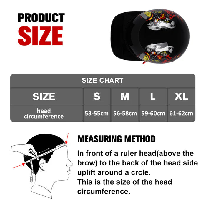 DOT Baseball Style Motorcycle Helmet-H10