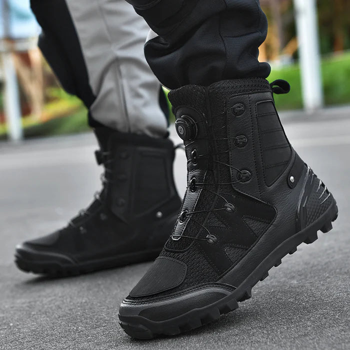 Rotating buckle anti-skid motorcycle riding shoes-B04