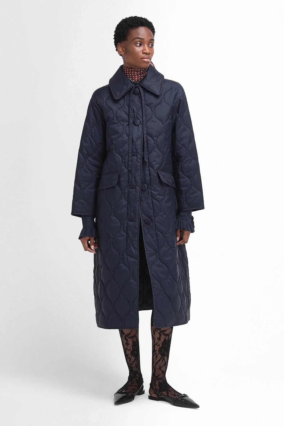 The Edit by Alexa Amy Quilted Jacket - NAVY