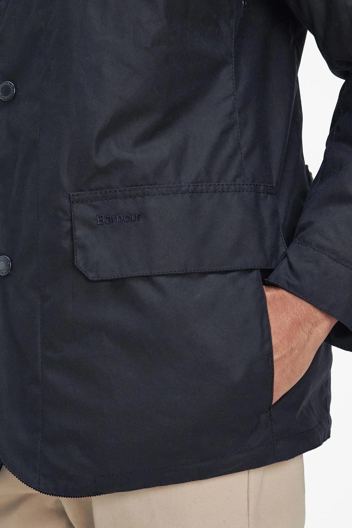 Craster Waxed Jacket - NAVY