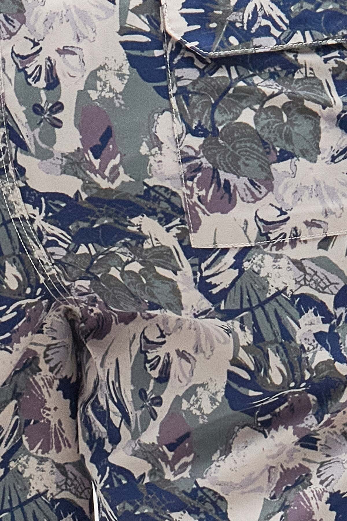 Hindle Palm-Leaf Swim Shorts - OLIVE