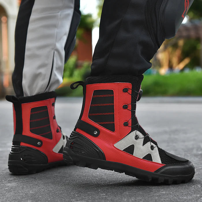 Rotating buckle anti-skid motorcycle riding shoes-B04