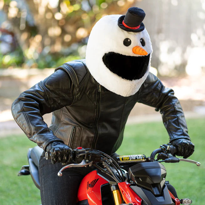 Motorcycle Helmet Cover - Snowman