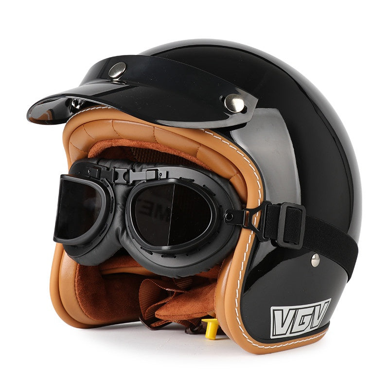 DOT Motorcycle Helmet 3/4 Half Helmet-H38
