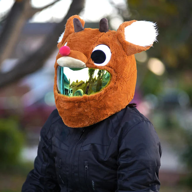 Motorcycle Helmet Cover - Reindeer