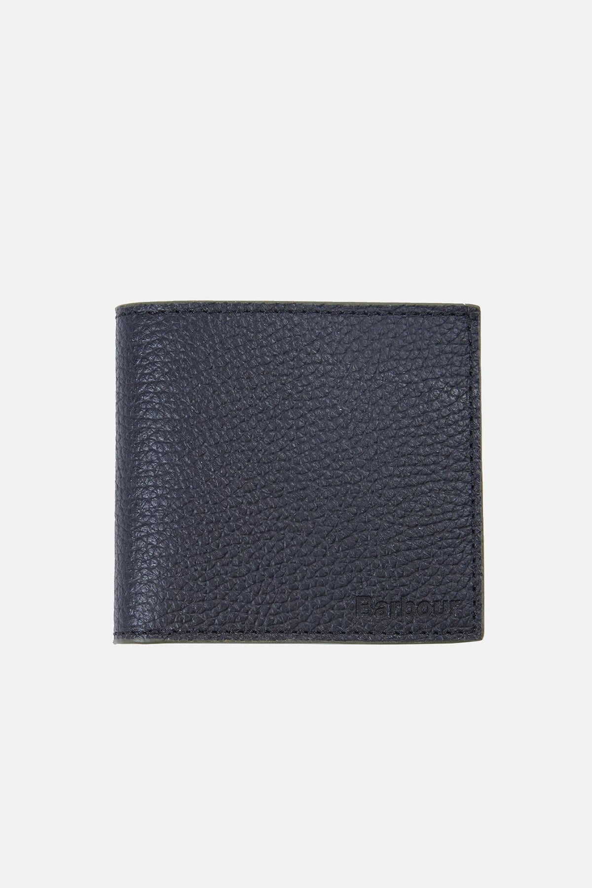 Grain Leather Billfold Wallet - BLACK