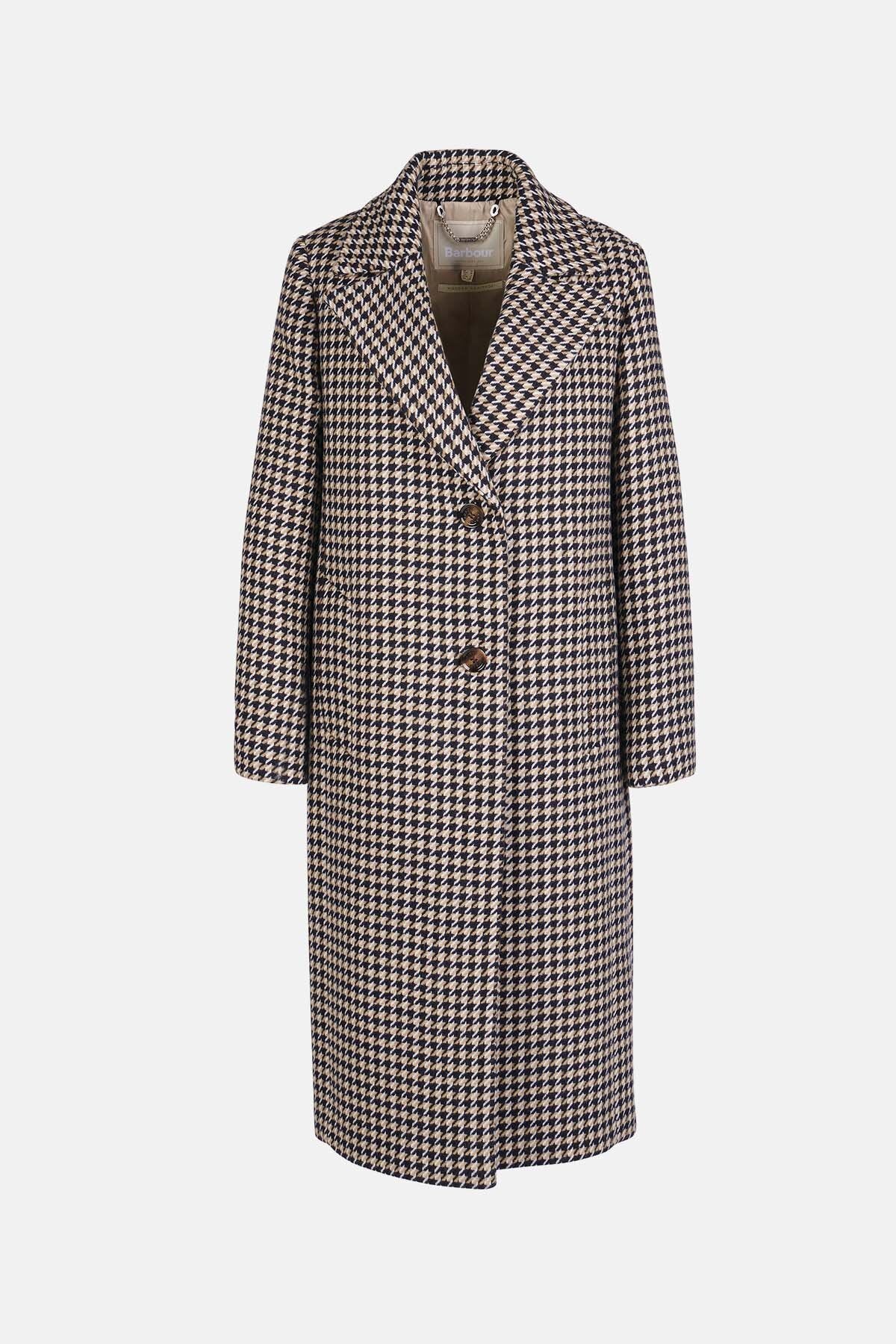 Angelina Wool Jacket - LT FAWN HOUNDSTOOTH