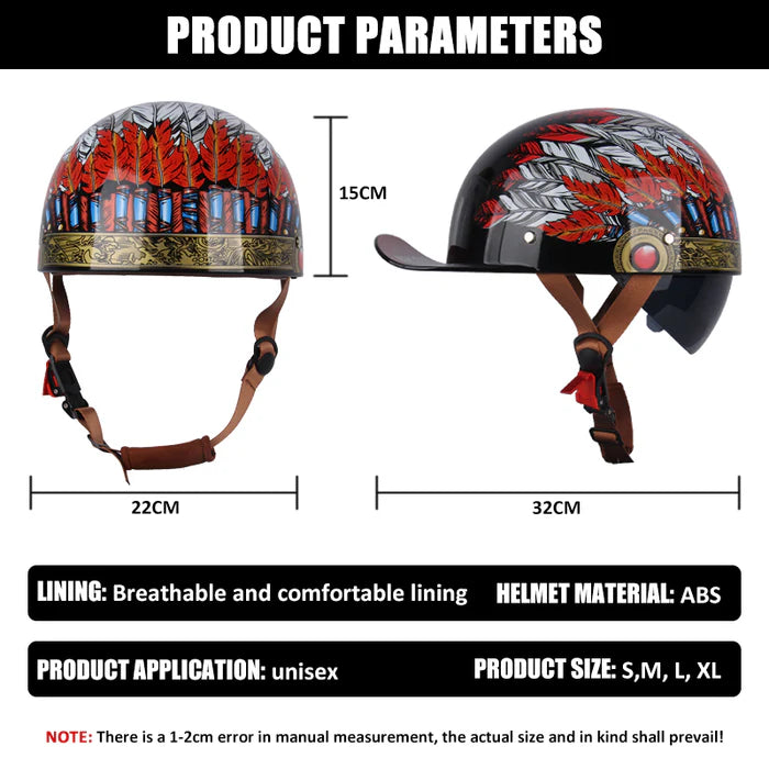 DOT Baseball Style Motorcycle Helmet-H10