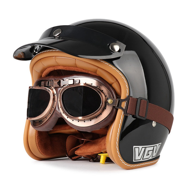 DOT Motorcycle Helmet 3/4 Half Helmet-H38