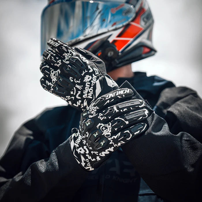 CE Certified Luminous Reflective Cycling Leather Gloves - G01