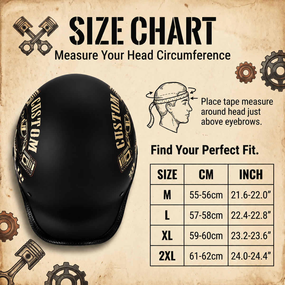 Retro motorcycle half helmet-H44