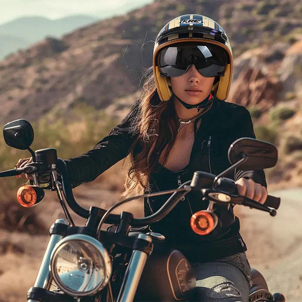 DOT Motorcycle Helmet 3/4 Half Helmet-H37