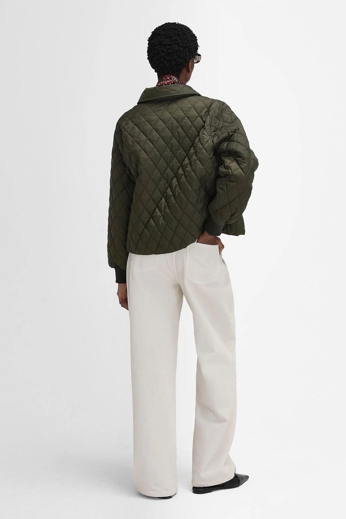 The Edit by Alexa Jamie Quilted Jacket - OLIVE/POLLEN