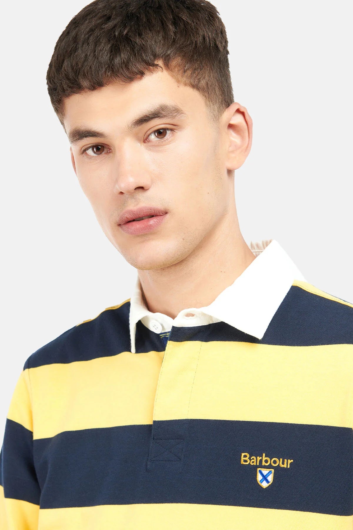 Hollywell Striped Rugby Shirt - NAVY