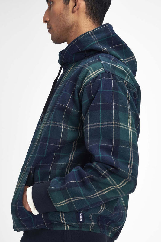 Brough Tartan Hoodie - GREEN LOCH TARTAN
