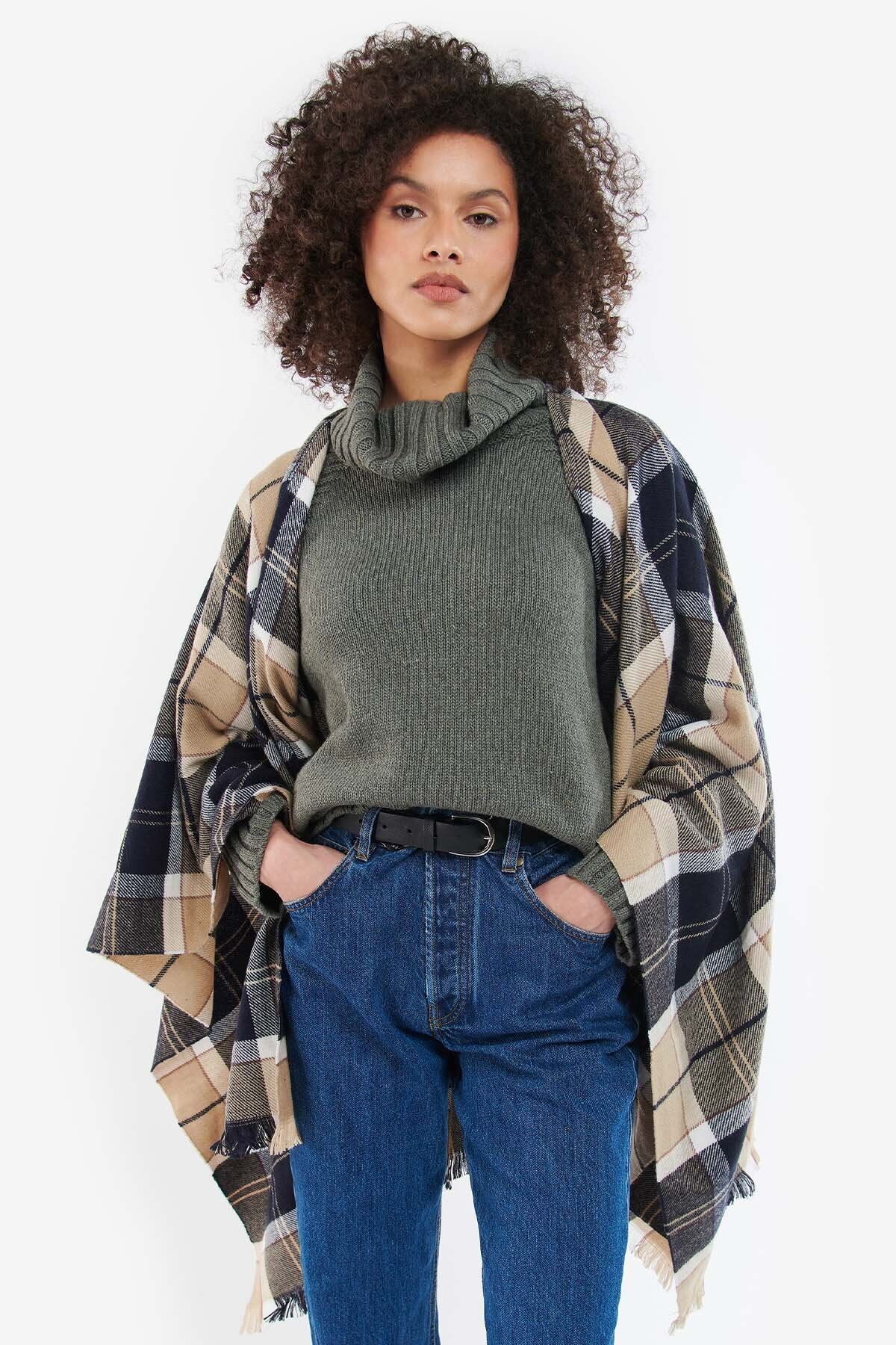 Staffin Tartan Serape - ROSEWOOD