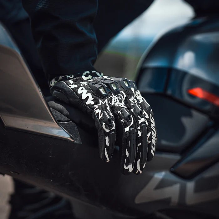 CE Certified Luminous Reflective Cycling Leather Gloves - G01