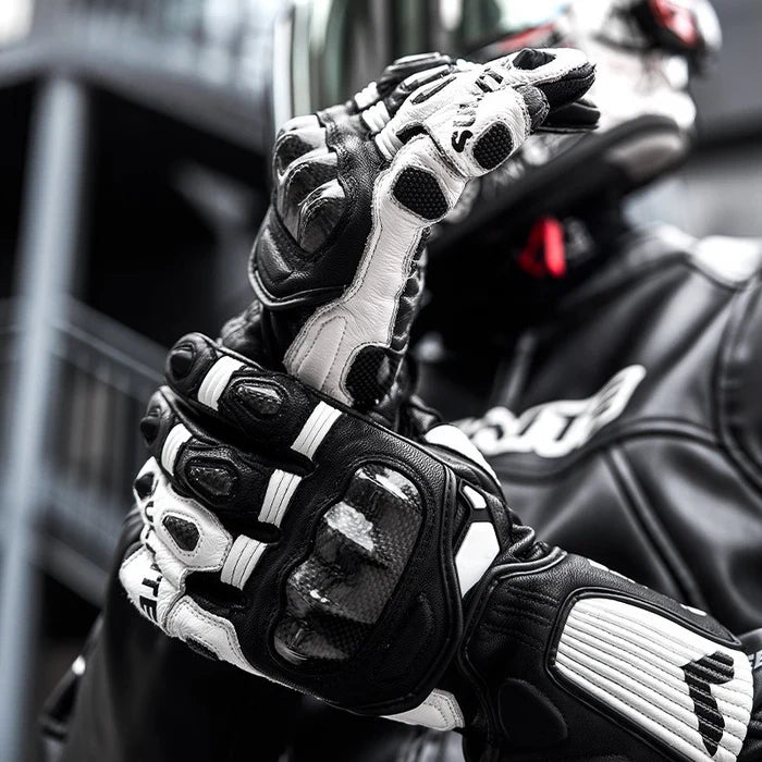 CE2 3K Carbon Fiber Leather Protective Racing Gloves - G09