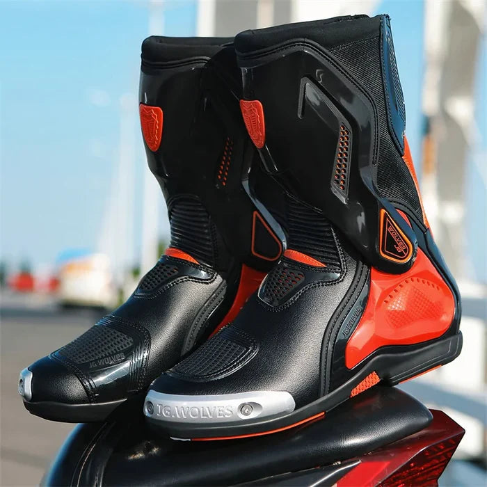 Anti-collision road breathable motorcycle riding boots-B03