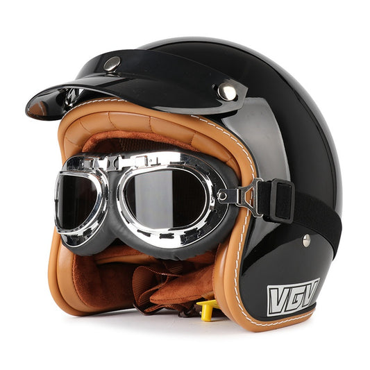 DOT Motorcycle Helmet 3/4 Half Helmet-H38