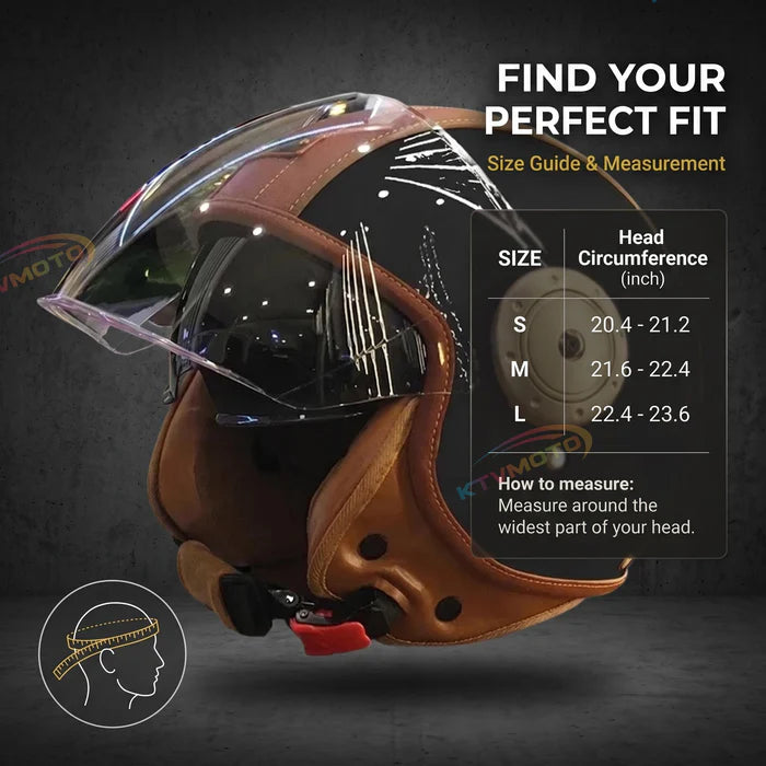 Dual-lens open-back Bluetooth motorcycle helmet-H21