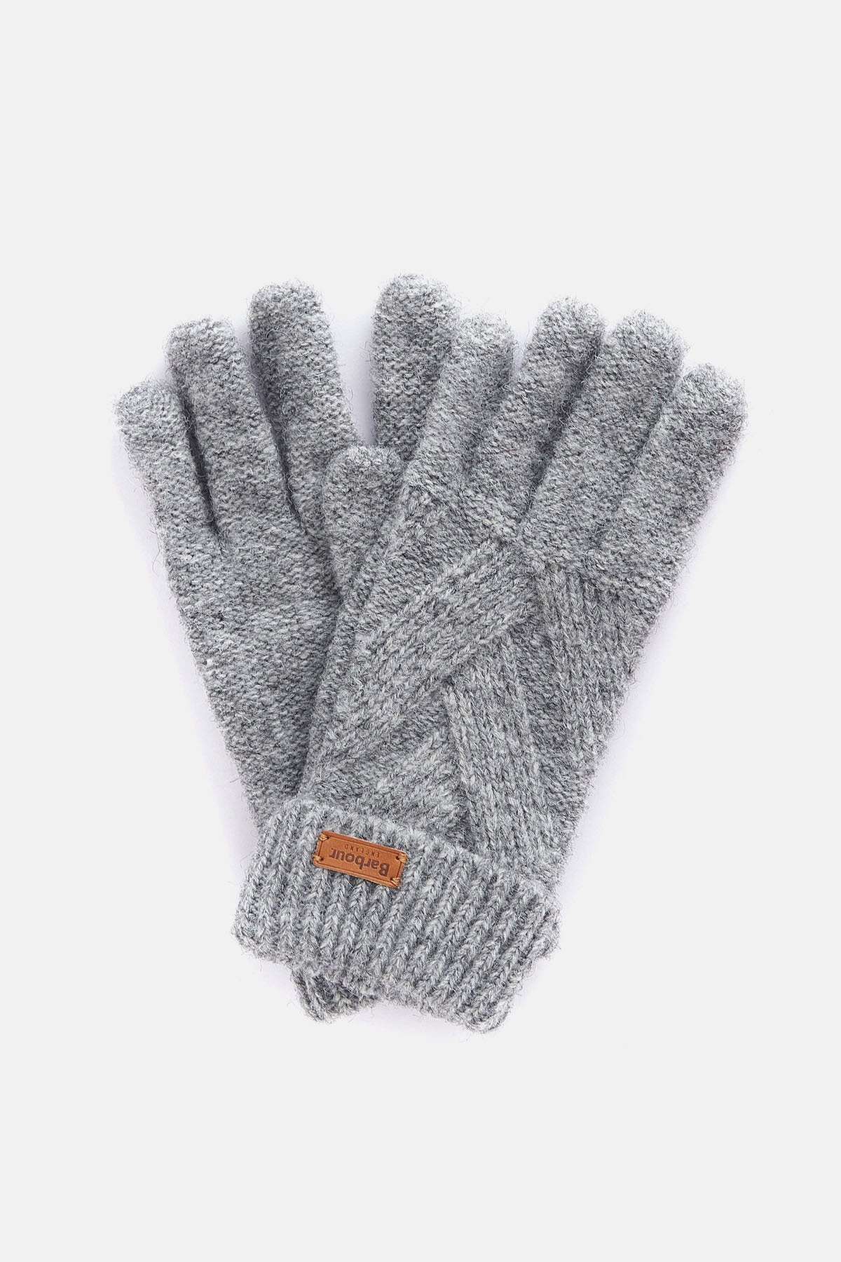 Dace Cable Knit Gloves - LT GREY