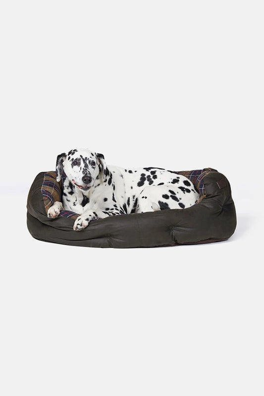 Wax cotton dog bed - CLASSIC/OLIVE