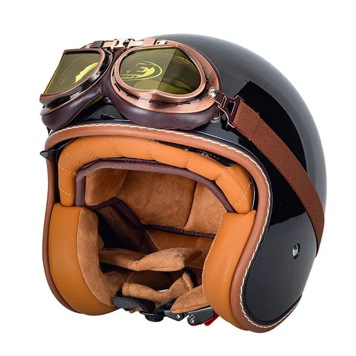DOT Vintage Retro Motorcycle Helmet-H01