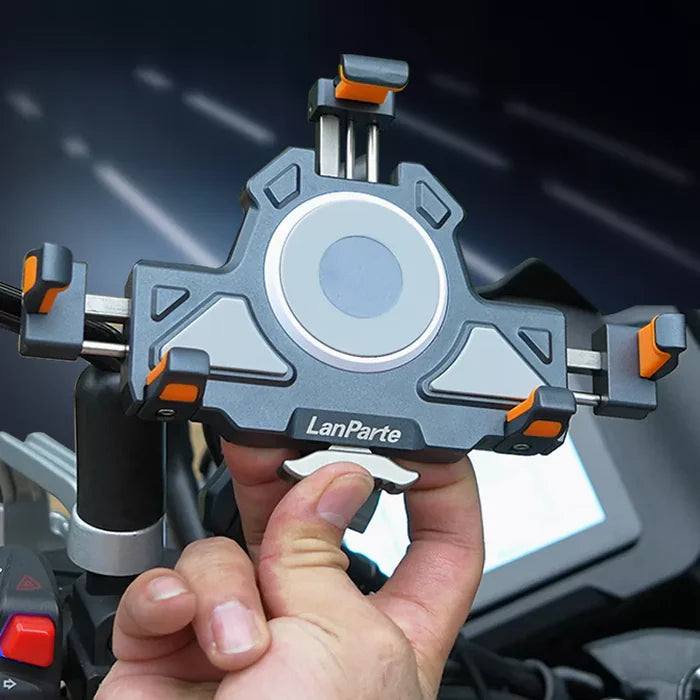 🔥Dual shock-absorbing aluminum alloy motorcycle phone holder - S01