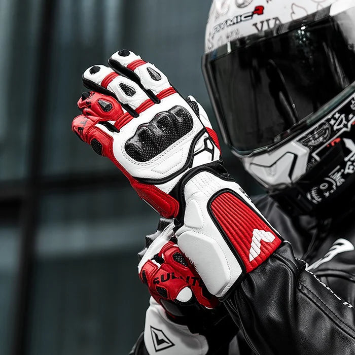 CE2 3K Carbon Fiber Leather Protective Racing Gloves - G09
