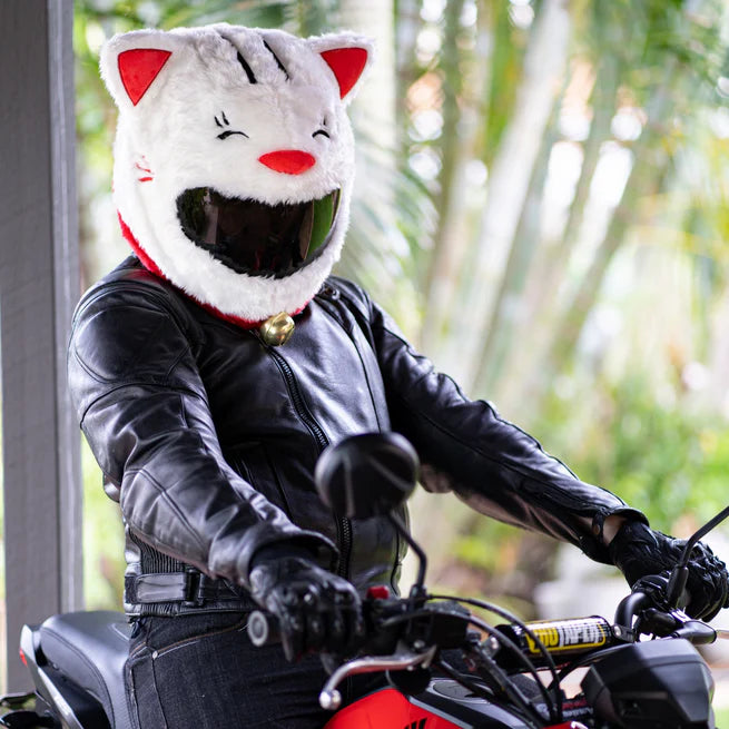 Motorcycle Helmet Cover - Lucky Cat