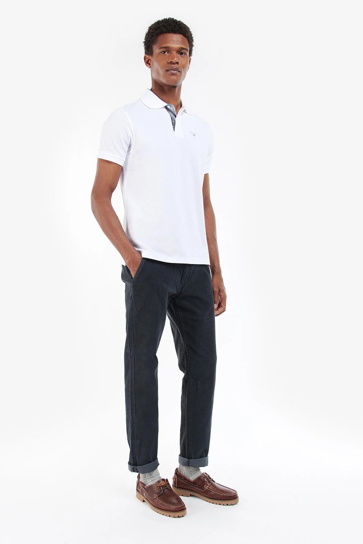 Neuston Stretch Cord Trouser - NAVY