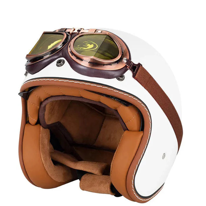 DOT Vintage Retro Motorcycle Helmet-H01