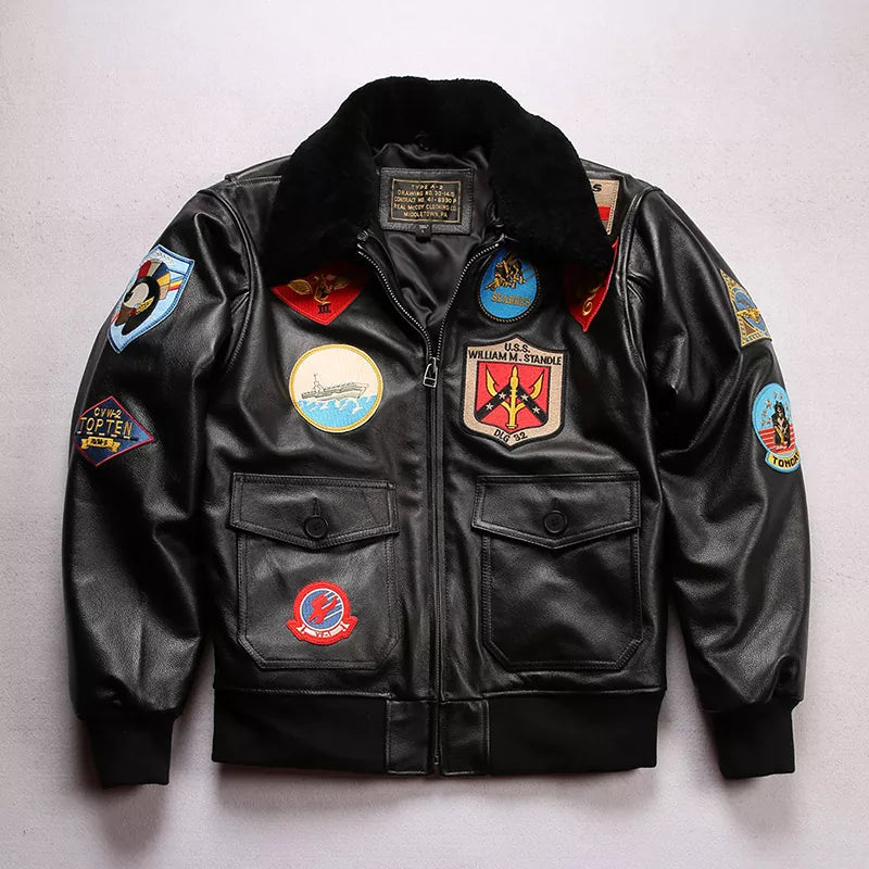 G1 flying cowhide jacket genuine leather casual jacket-J02