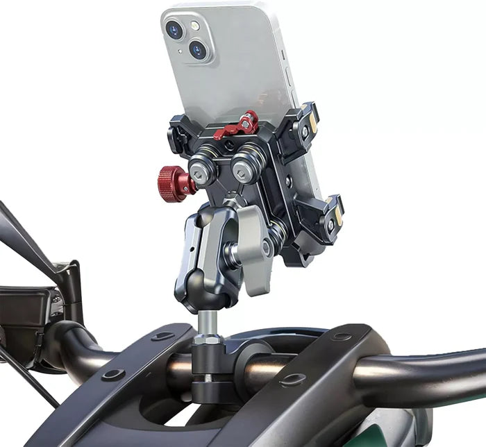 2026 Aluminum Alloy Shockproof Motorcycle Phone Holder - S02