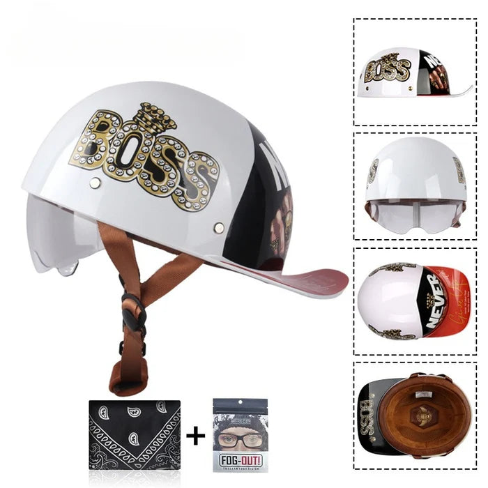 DOT Baseball Style Motorcycle Helmet-H10