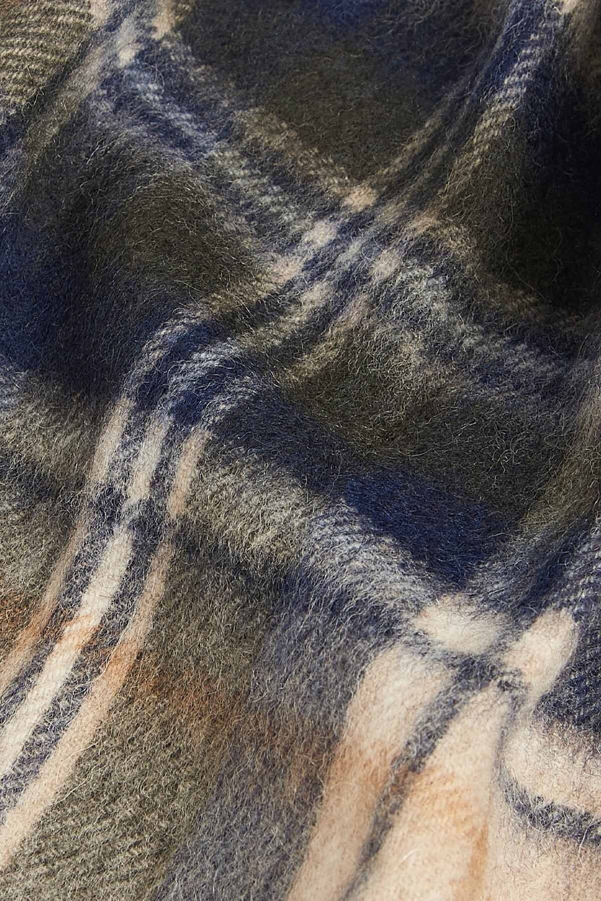 New Check Tartan Scarf - SAND BEIGE PLAID