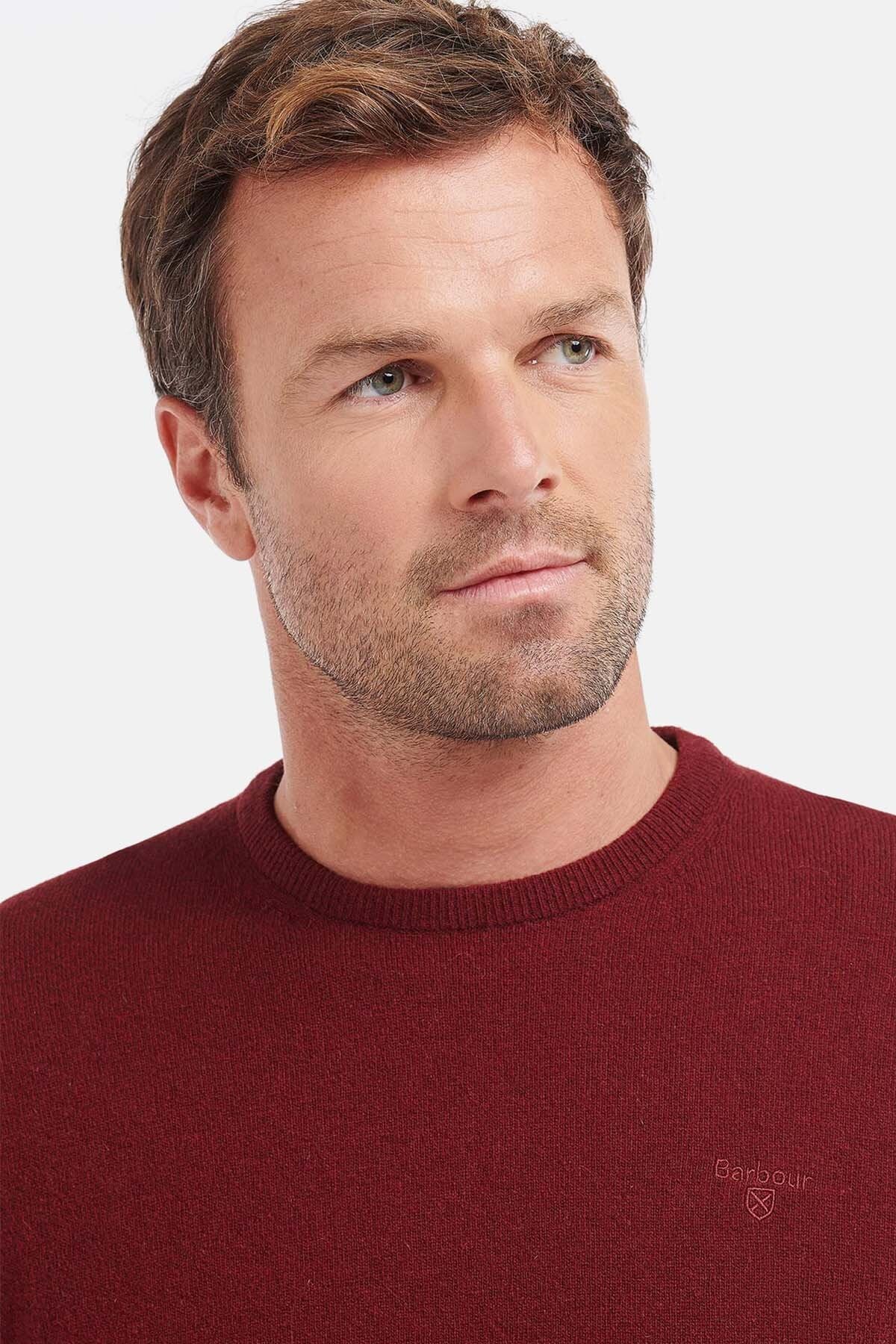 Crew Neck Wool Sweater - RUBY