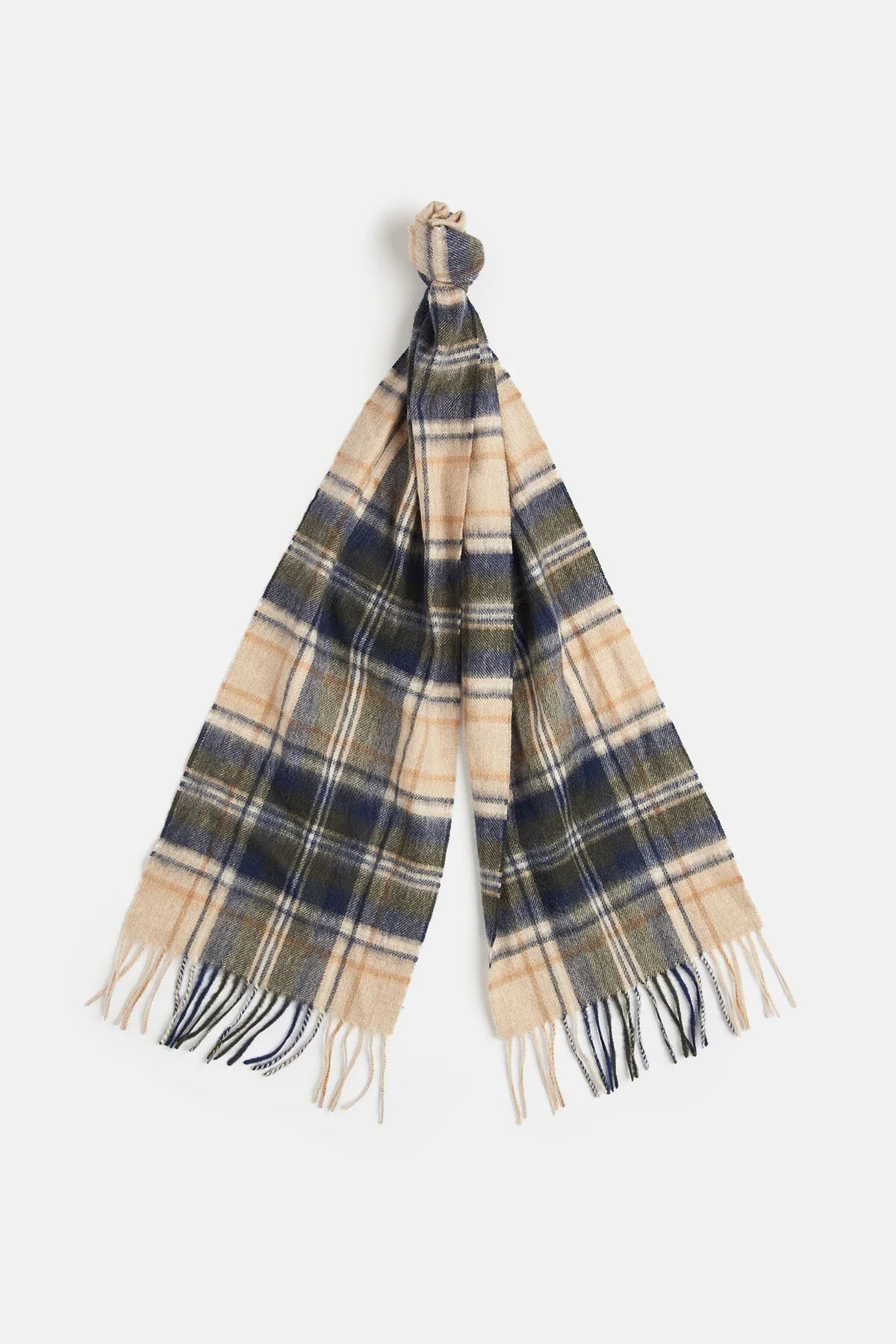 New Check Tartan Scarf - SAND BEIGE PLAID