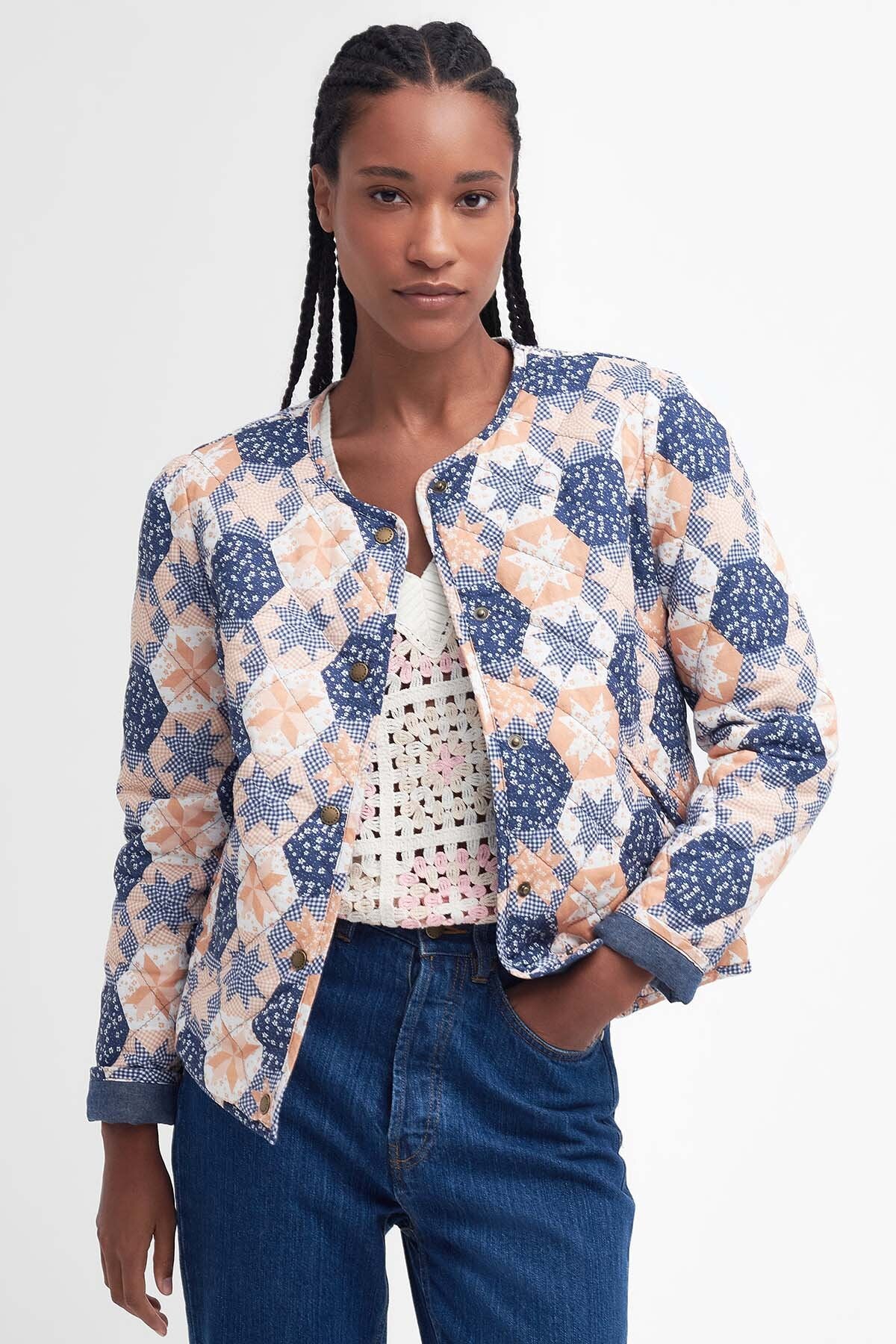 Margate Reversible Collarless Jacket - MULTI