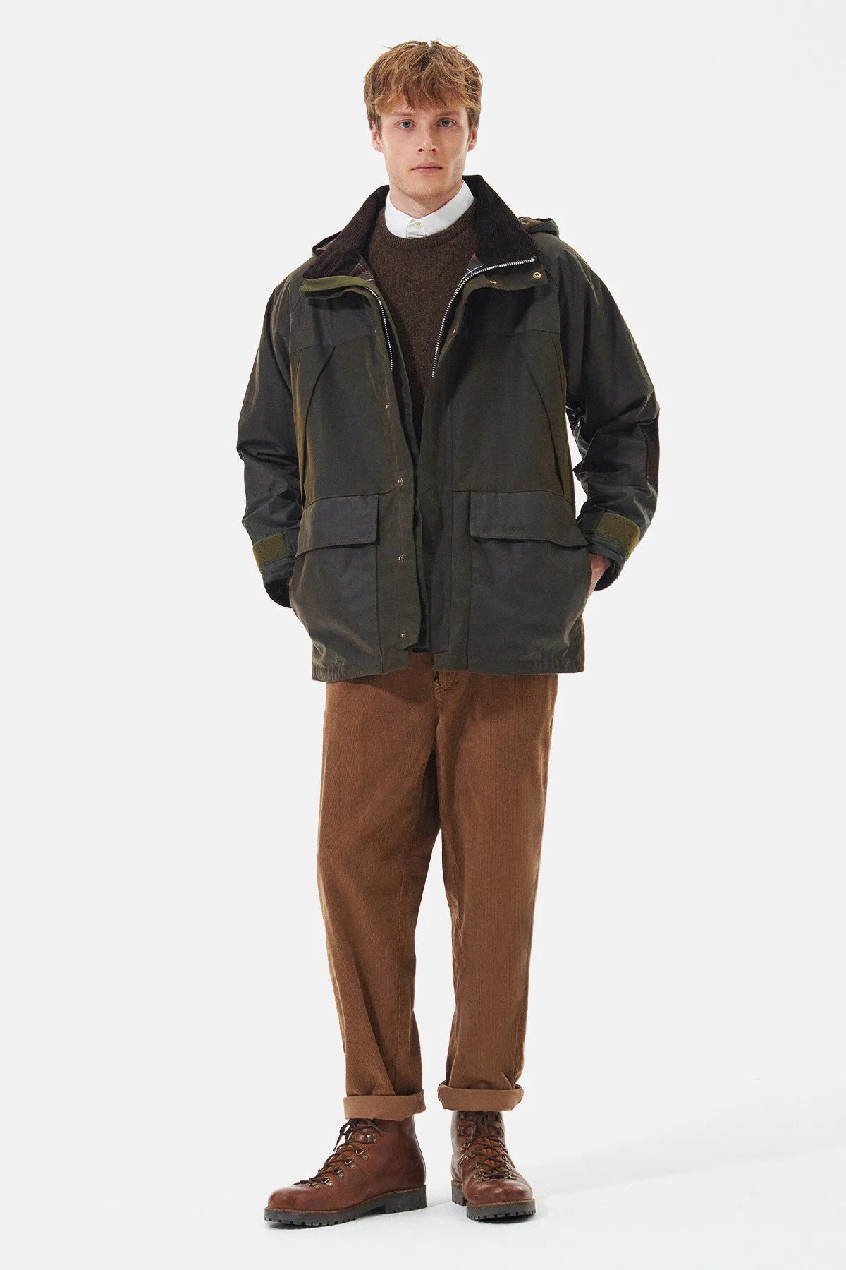 Short Field Wax Parka Jacket - OLIVE