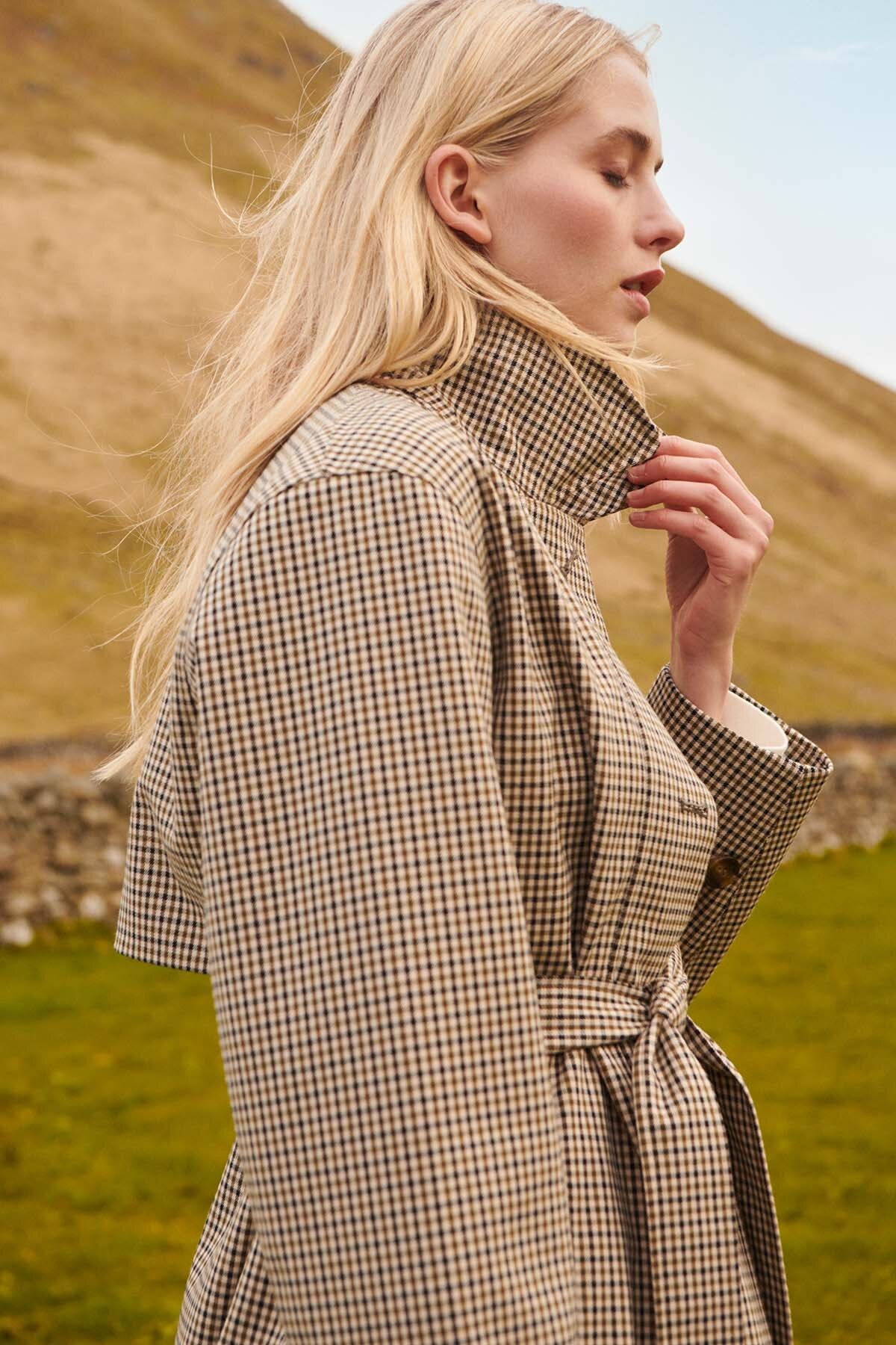 Somerland Check Jacket - POPLAR GREEN MICRO C
