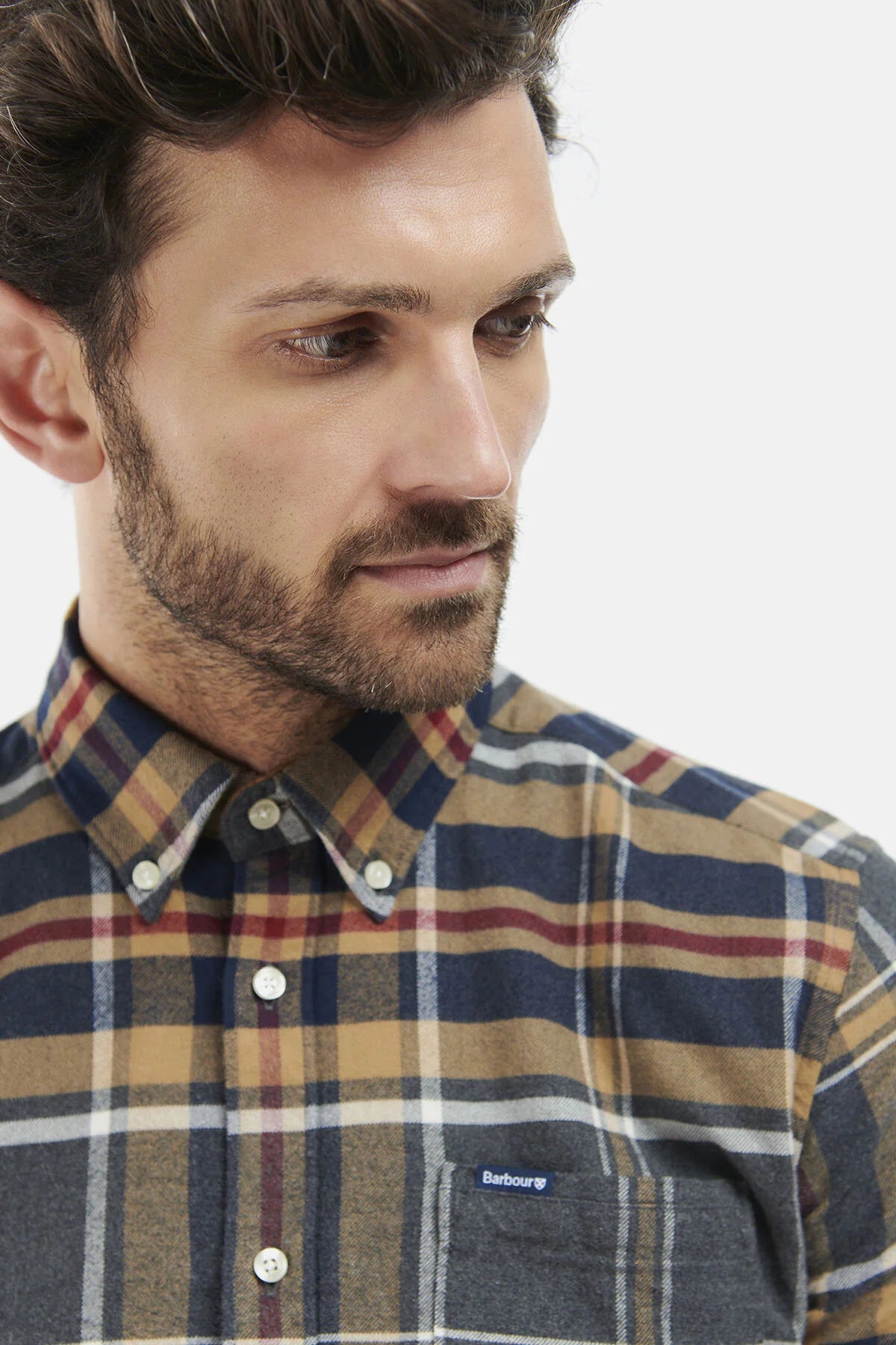 Ronan Check Shirt - GREY MARL