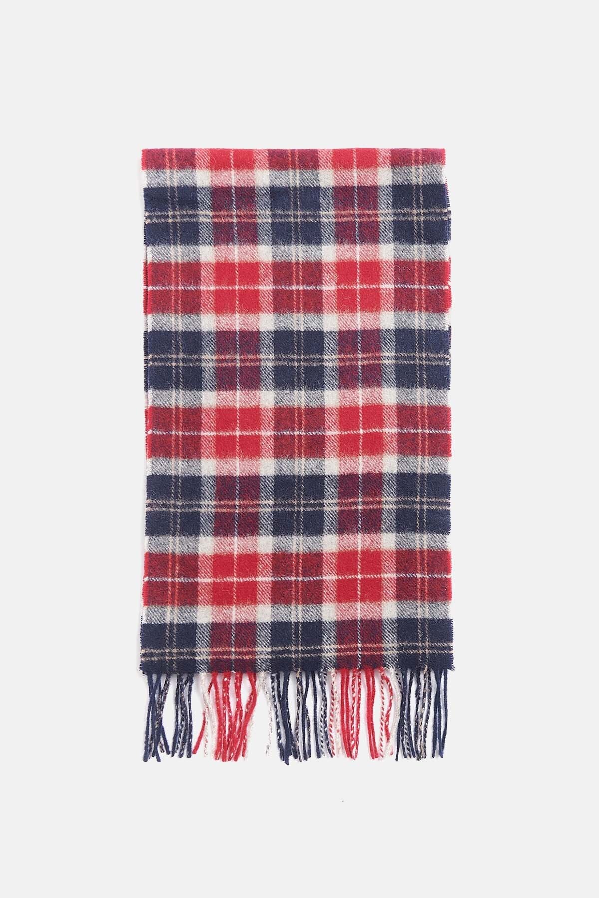 Tartan Lambswool Scarf - CRANBERRY TARTAN