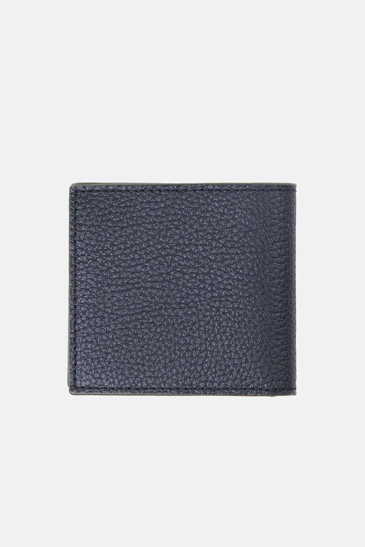Grain Leather Billfold Wallet - BLACK