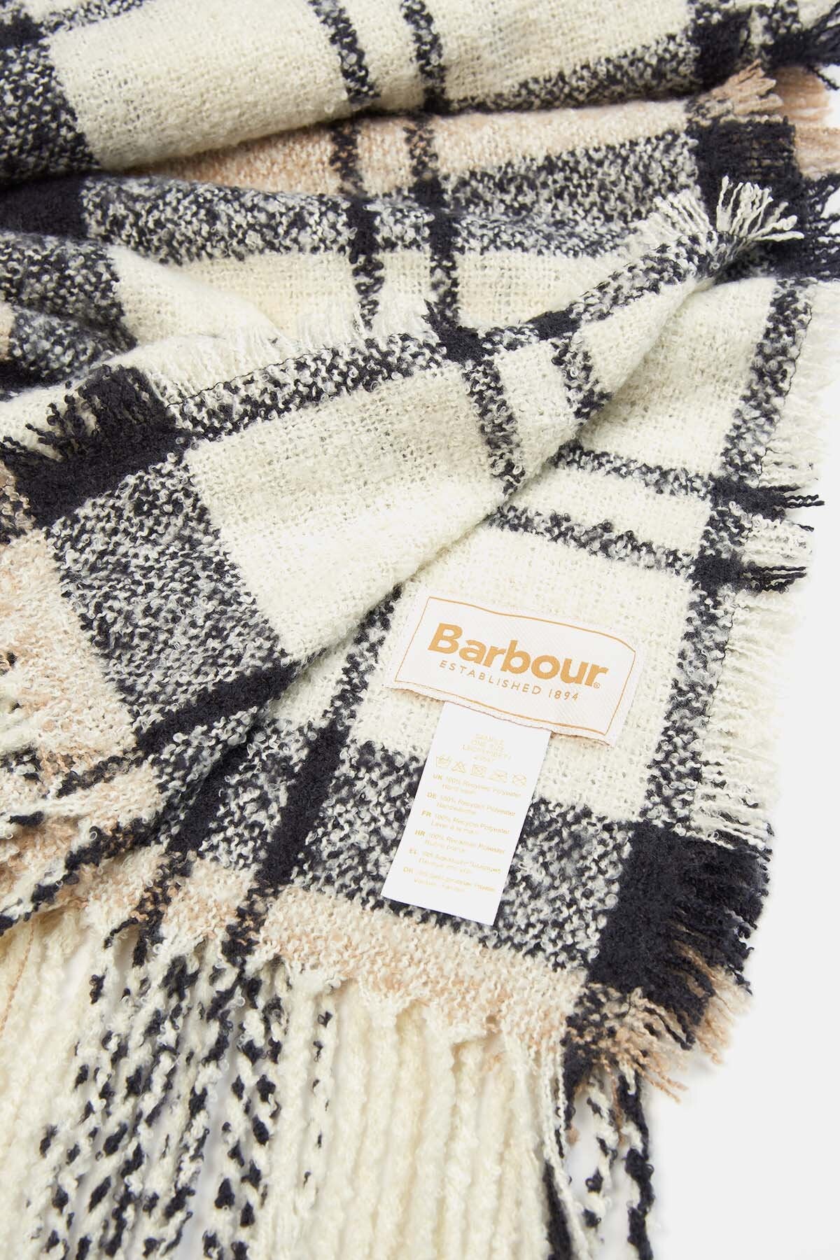 Tartan Boucle Scarf - ROSEWOOD