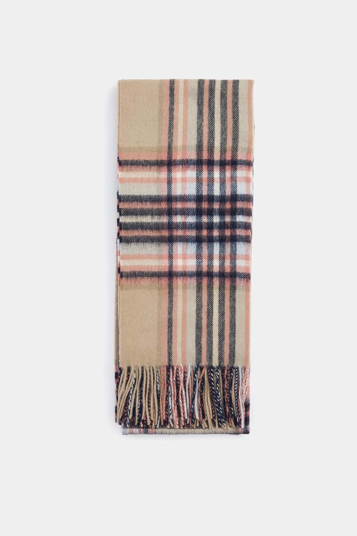 Lonnen Check Scarf - WHITE PEPPER