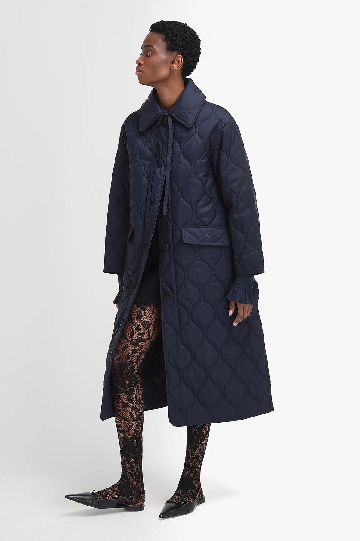 The Edit by Alexa Amy Quilted Jacket - NAVY