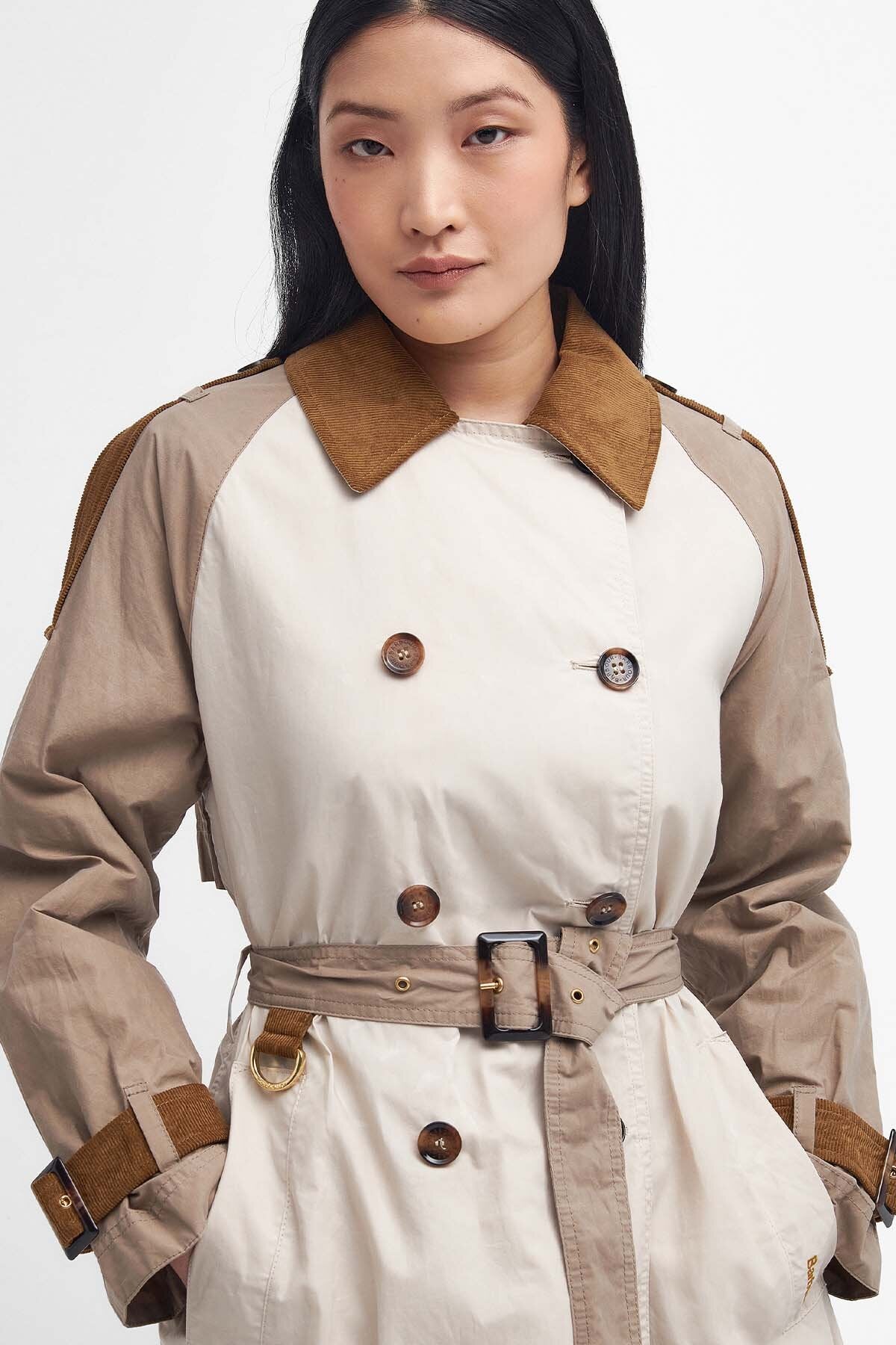 Ingleby Showerproof Trench Coat - OATMEAL/SUMMER NAVY